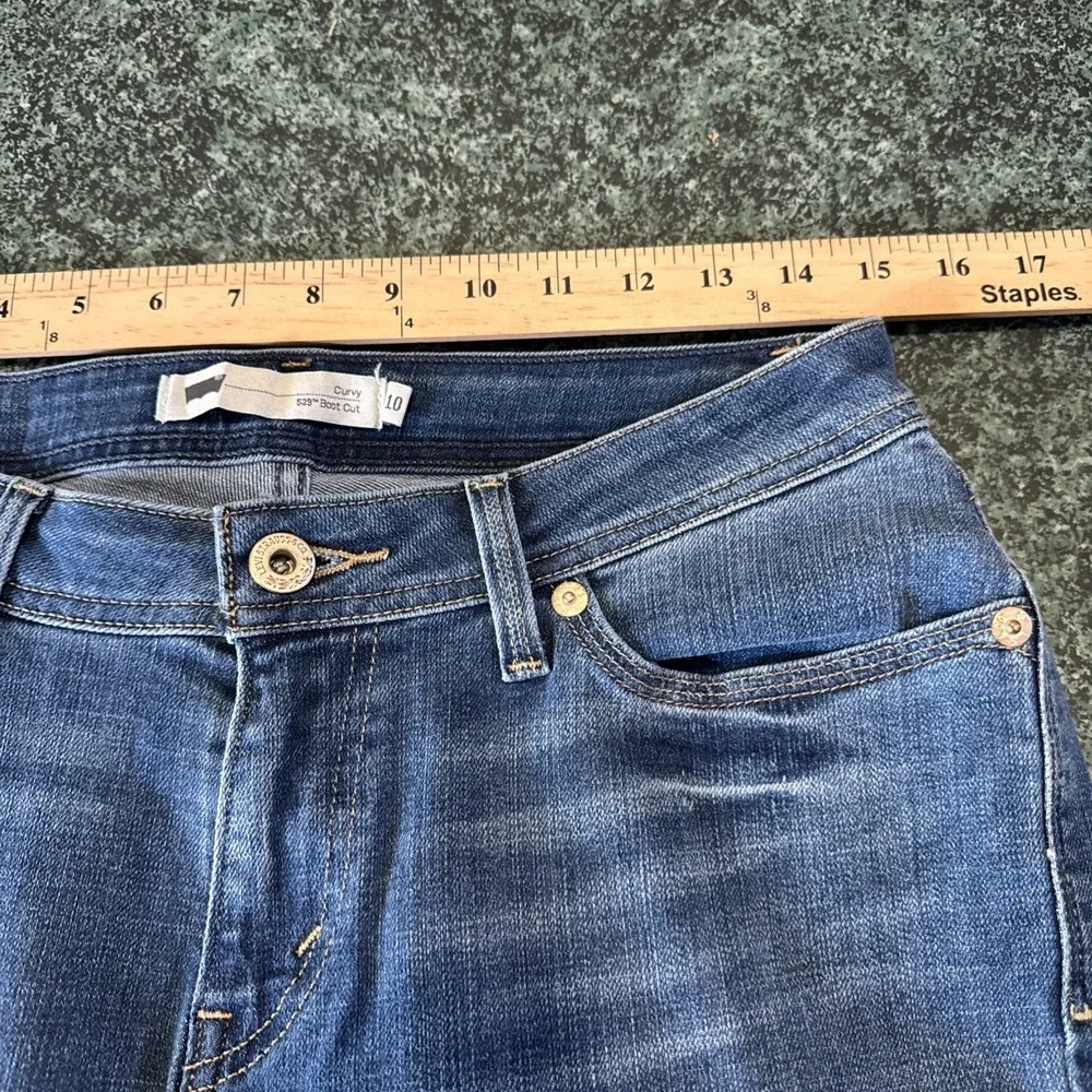 Levis 529 Curvy Bootcut Jeans Womens 10 30/32 Blue Light‎ Wash Stretch Y2K